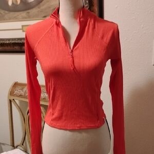 Women's Orange Long Sleeve Top